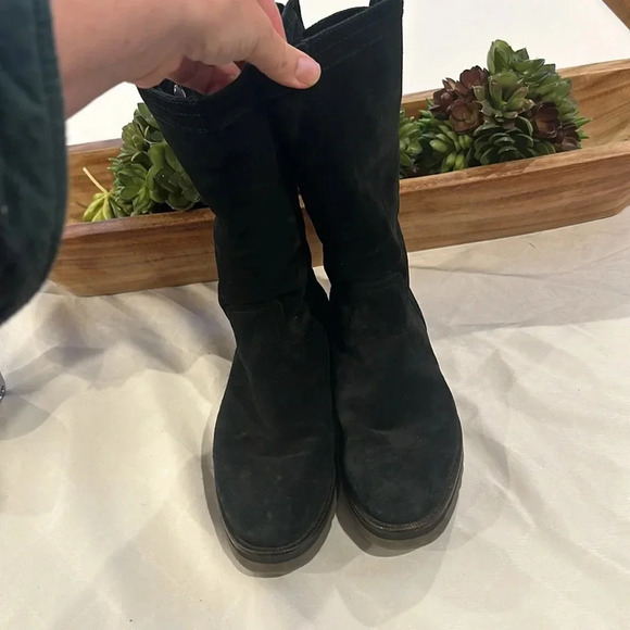 Aquatalia Perdi Weatherproof water proof Black Suede Cuff Ankle Boot women’s 8 - Picture 4 of 8